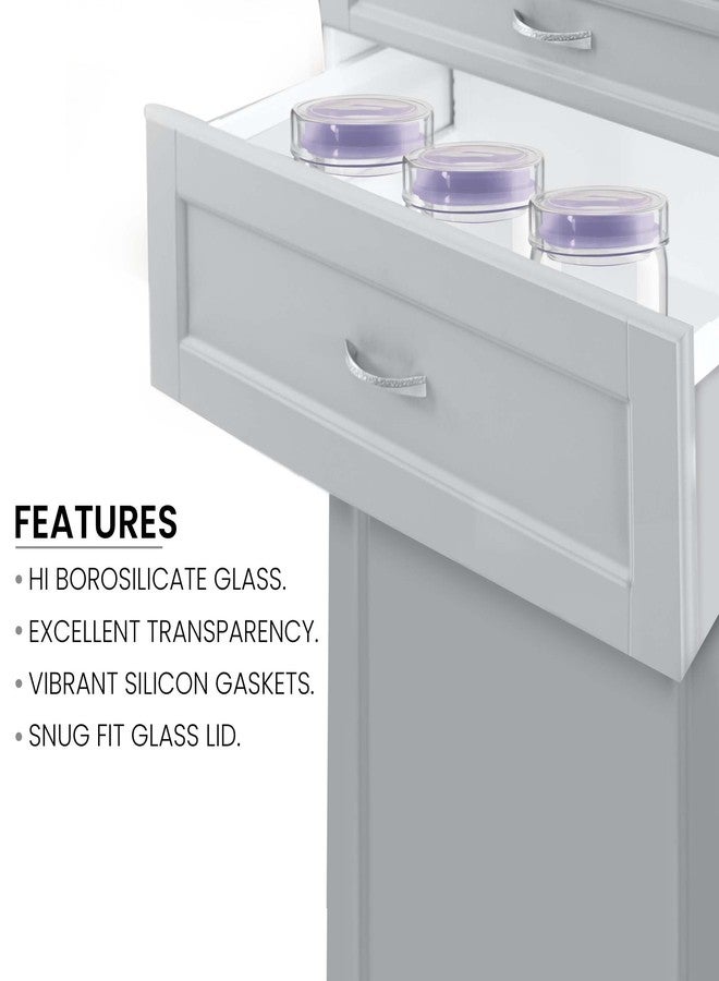 تريو مرطبان تريو باي ميلتون ألين بغطاء زجاجي، 1000 مل، شفاف | آمن للاستخدام في الميكروويف | وعاء لتخزين الطعام | مناسب للوجبات الخفيفة، البسكويت، الفواكه المجففة، التوابل، المخللات - Image 3